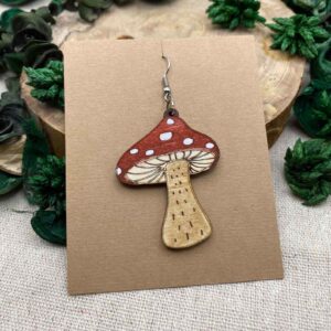 Mushroom Dangle Earrings, Gift for Mushroom Lovers Etsy Canada USA UK